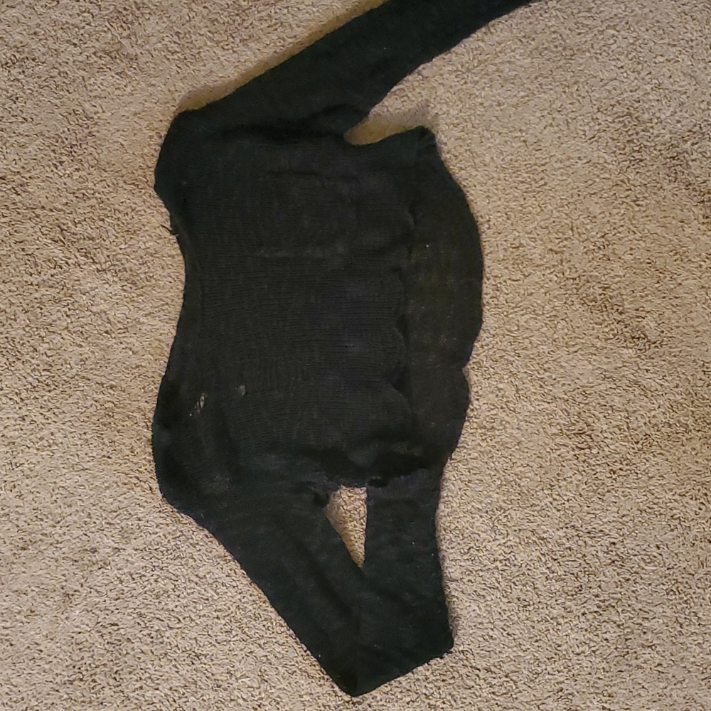 Distressed crop top
